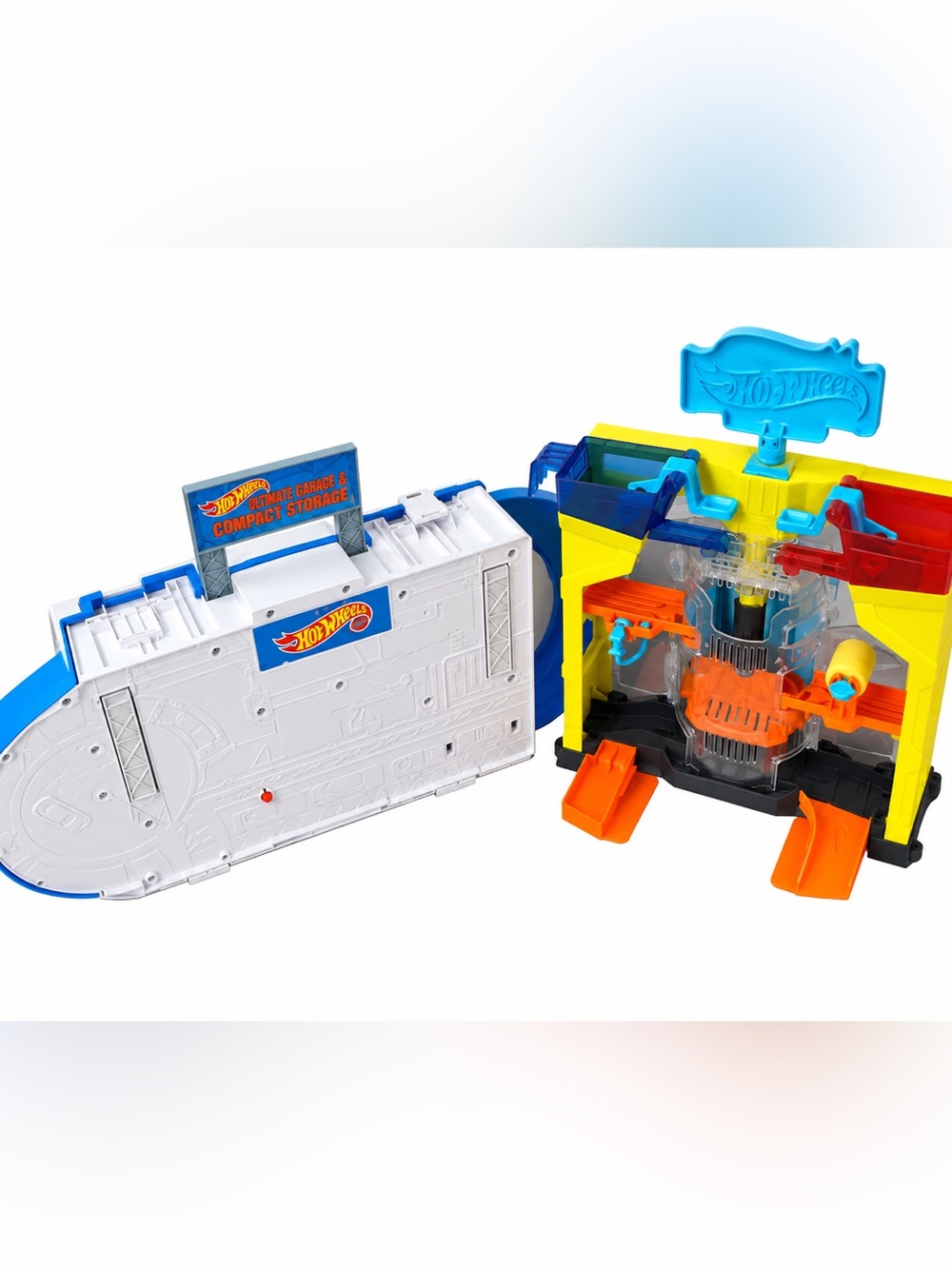 Hot Wheels Kids Garage Playset in Blue, Yellow & Orange